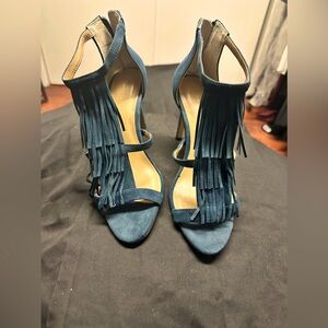 NEW. Navy Blue tassels heels. Gorgeous. Size 6.5